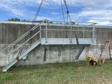 Mackay North Waste Recycling Facility (MNWRF) Sequencing Batch Reactors (SBR) Mixer Stairs and Mixers